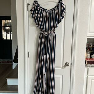 Women’s off the shoulder long jumpsuit